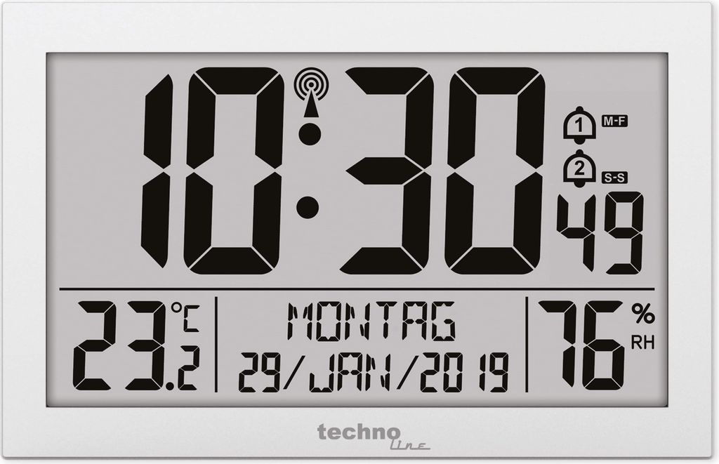 Technoline WS 8016, Digitální budík, Šedá, AA Mignon LR06, Obrázek produktu 