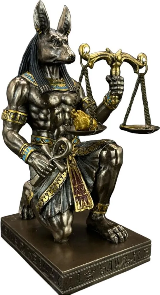 Figurine Anubis Veronese WU77959A4 : Statue Égyptienne Aspect Bronze