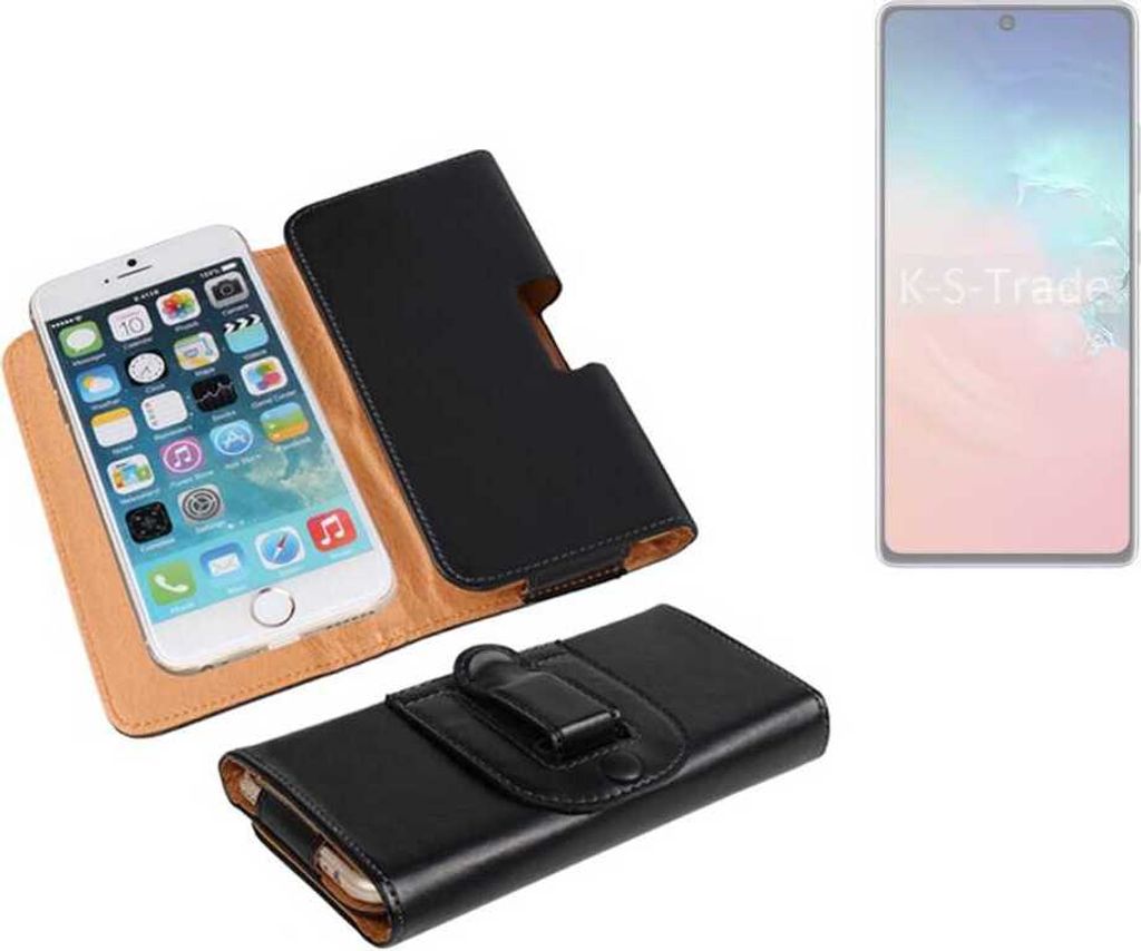 K-S-Trade Schützhülle Handyhülle kompatibel mit Samsung Galaxy S10 Lite Holster Gürtel Tasche Schutzhülle Handy-Tasche Smartphone Case