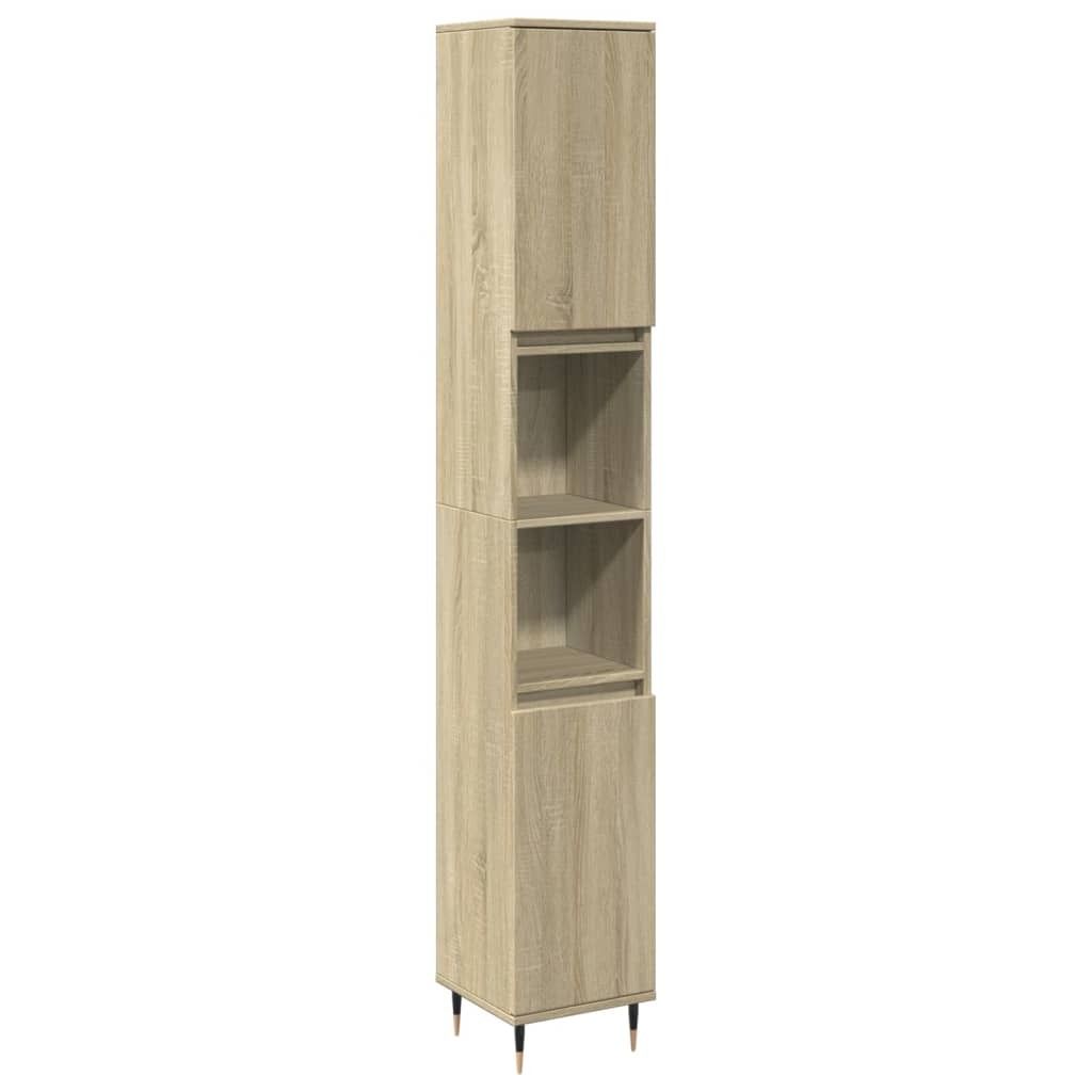 Stabli Möbel Badschrank Sonoma-Eiche 30x30x190cm Holzwerkstoff - Badezimmerschränke Neu design499363