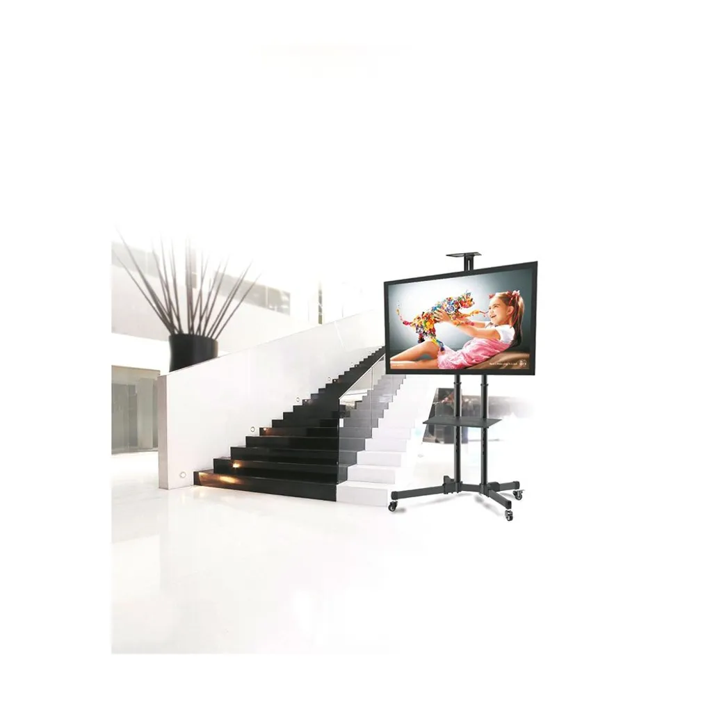 Support TV avec étagère Reflecta 70VCE pour écran plat et décodeur noir - 5