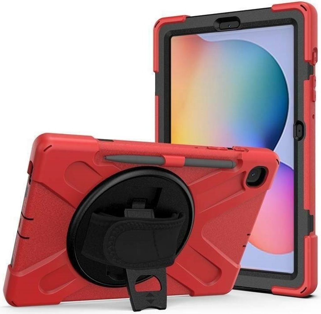 Case2go - Hülle kompatibel mit Samsung Galaxy Tab S7 11.0 (2020) - Mit Stifthalter - Plastik Tablet Case Schutzhülle - Rot