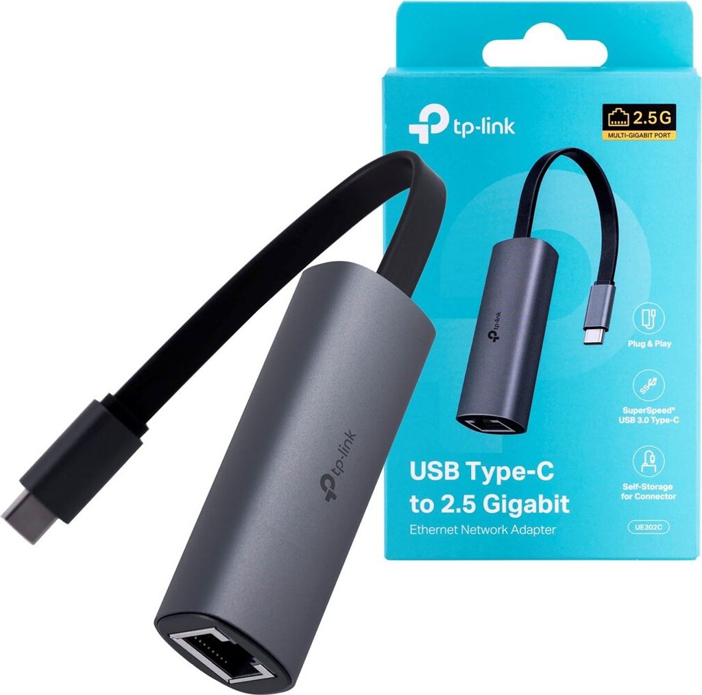 TP-LINK UE302C USB Typ-C auf 2,5 Gigabit Ethernet Netzwerkadapter