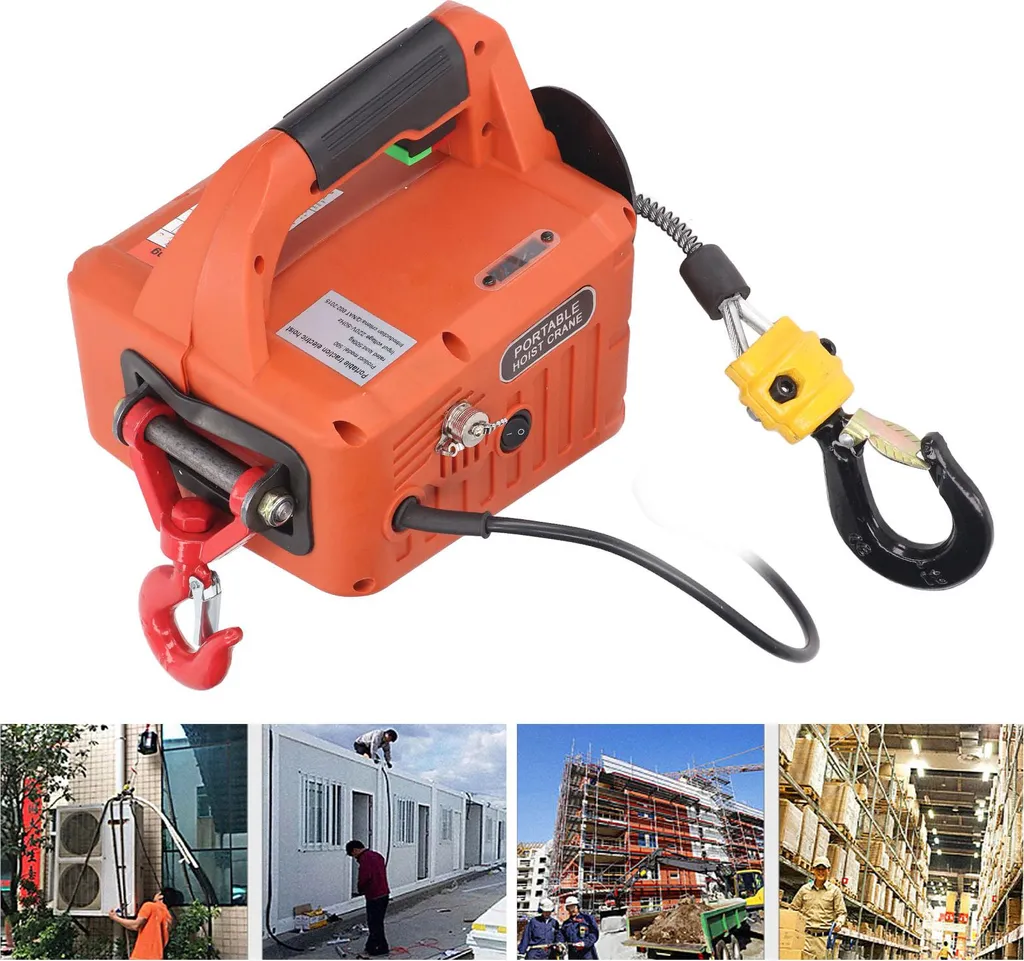 Palan électrique portable 500 kg avec télécommande sans fil 1500W - 3