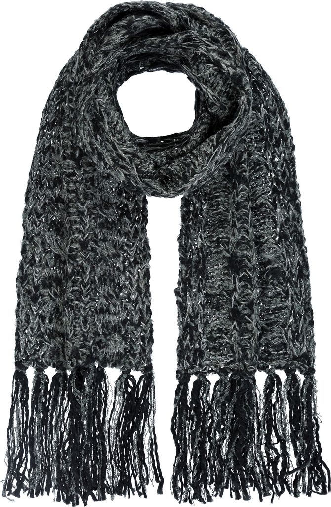Passigatti Strickschal mit Glitzer und langen Fransen, Gr. ONESIZE