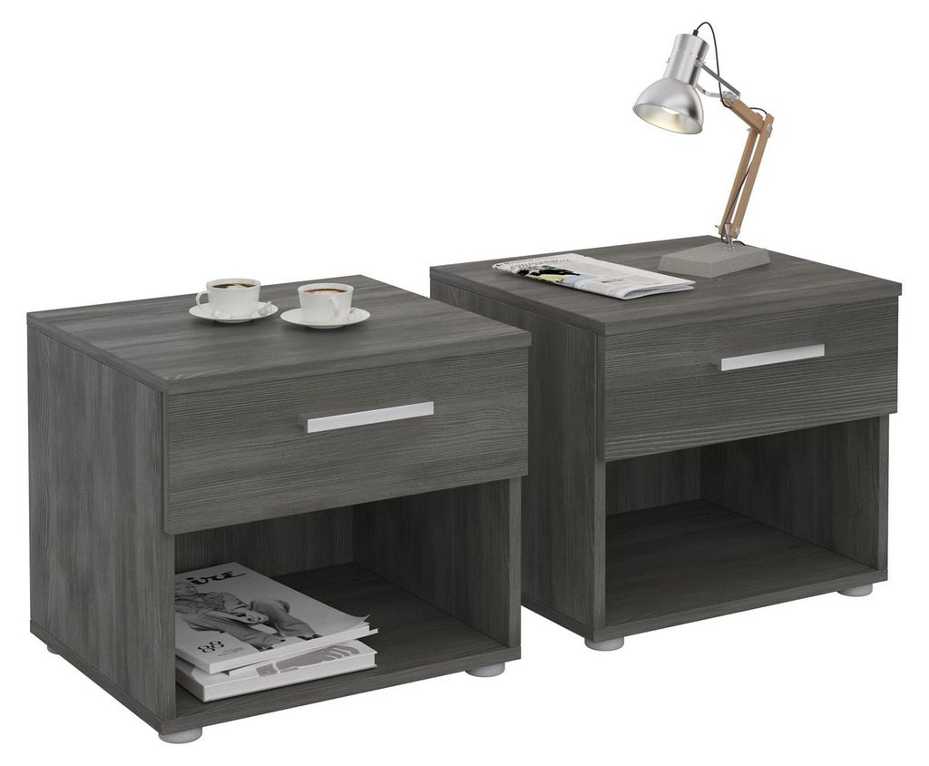 Nachttisch MARY im 2er Set Nachtschrank Nachtkommode in Produktbild 