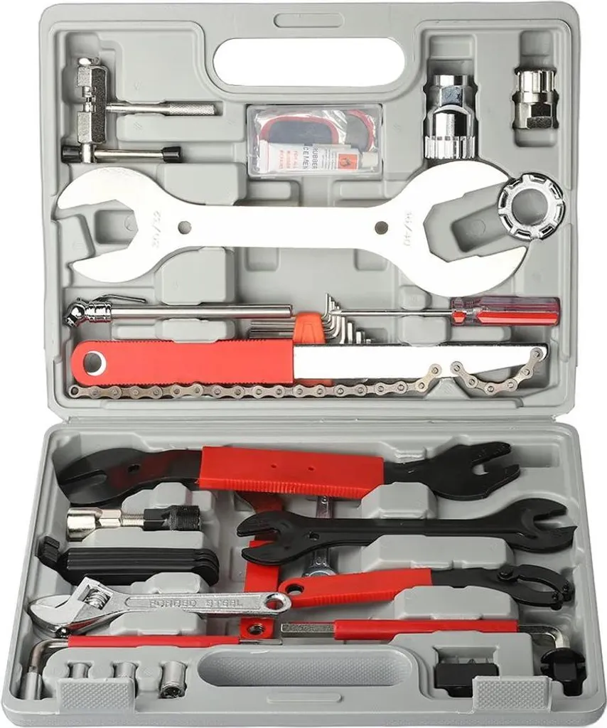 Kit De Réparation Vélo 7 Pièces CXWXC – Outillage Complet Pour Chaîne, Pédales, Roue Libre Et Cassette – Boîtier De Transport – Acier Carbone Durable – Idéal Pour VTT Et Route