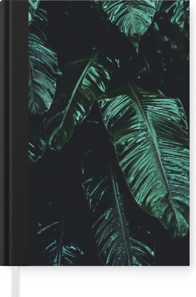 MuchoWow Notizbuch Tagebuch Haushaltsbuch Notebook A5 Dschungel - Palme - Blätter - Tropisch - Notizblock - Notizheft - Notebook - Schreibblock ...