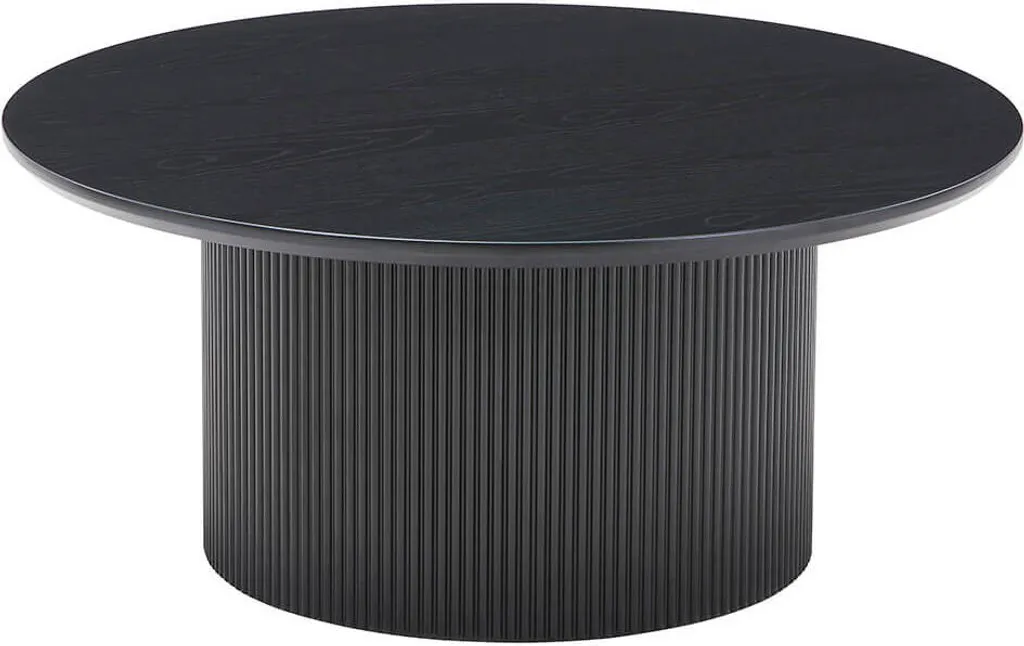 Table basse ronde ADELINA Dark Oak Home Deluxe pour salon moderne chic