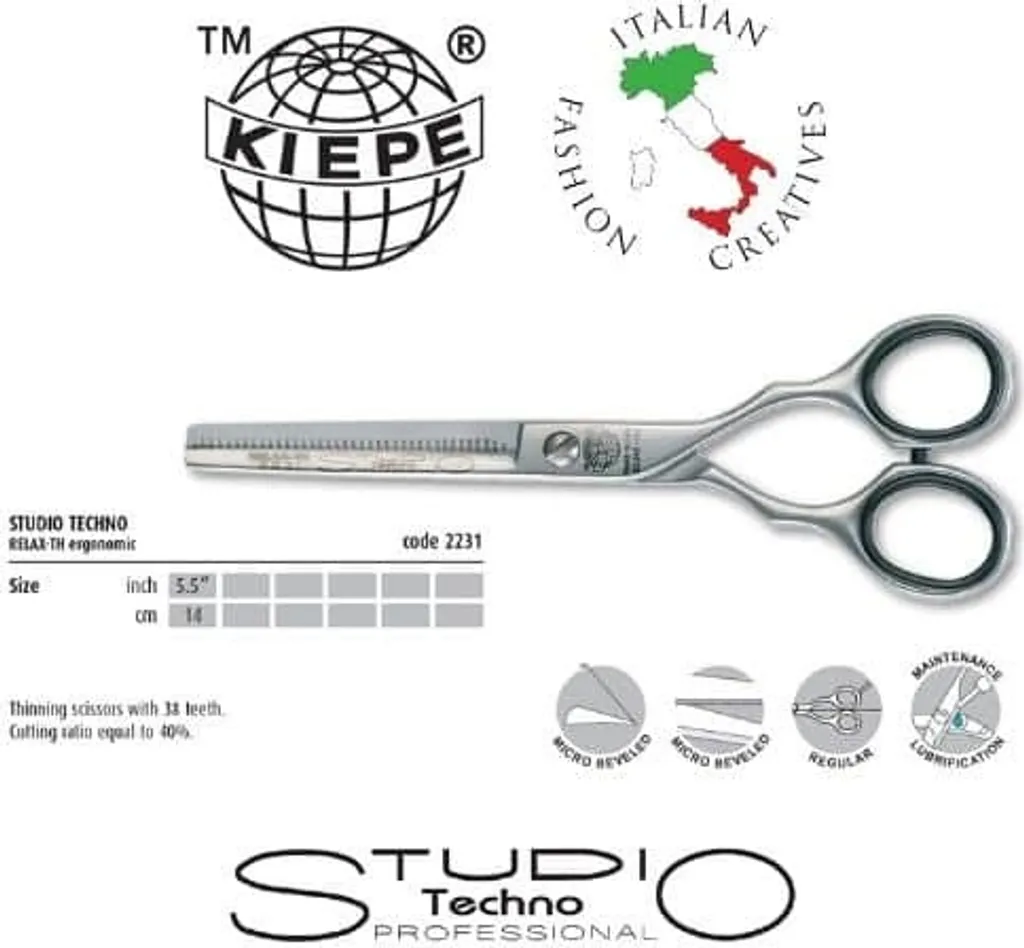 Ciseaux de coiffure Kiepe 5 1/2 de 50g matériel professionnel coupe
