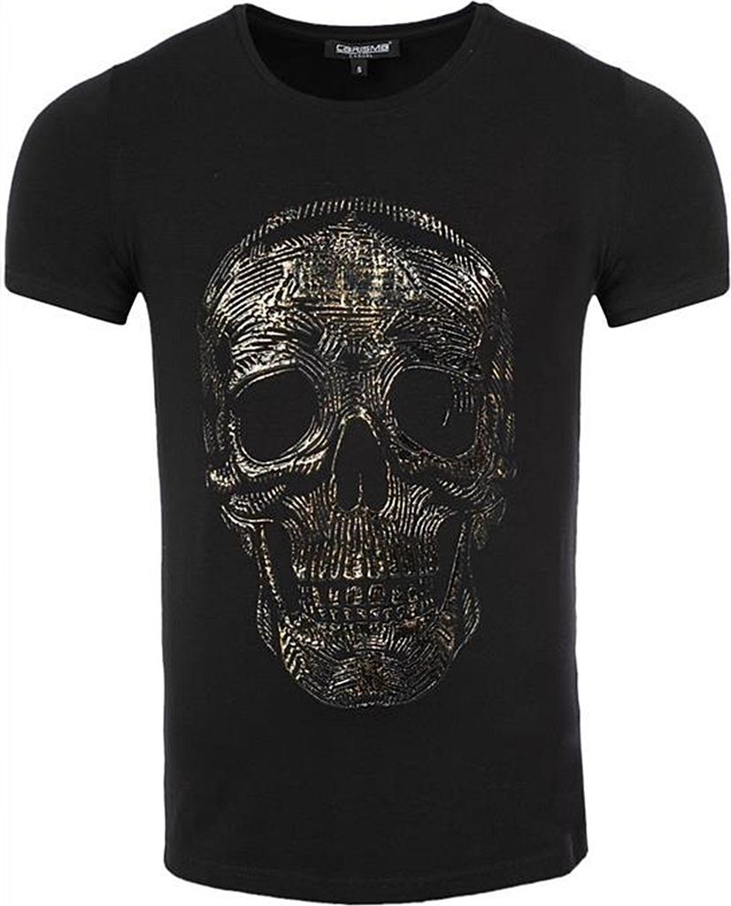 Brandneu Designer T-Shirt CARISMA in Schwarz mit Strass CRM4558 M