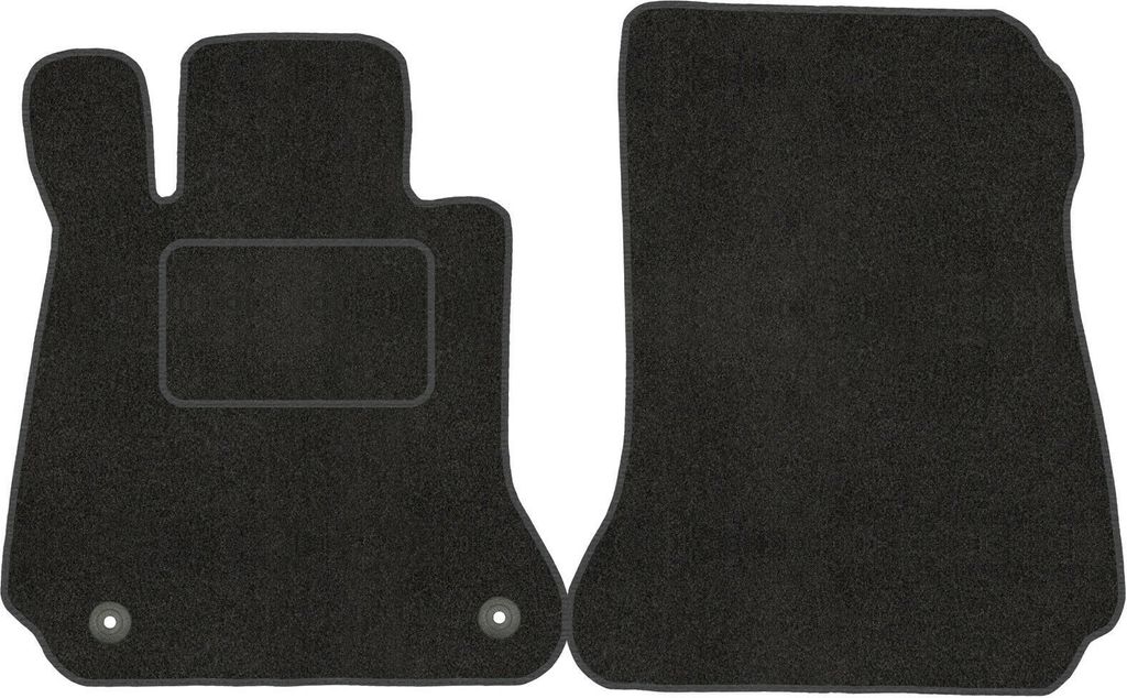 Tappetini Gomma Anteriori Per Mercedes Classe C W204 (2006-2014) - Set Da 2 Pezzi - Antiscivolo E A Bacino