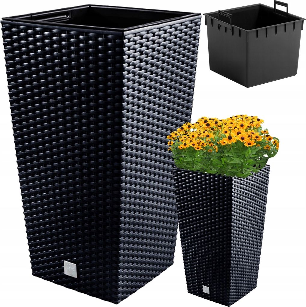 Vaso da fiori RATO SQUARE - antracite - Prosperplast 4 Immagine del prodotto 