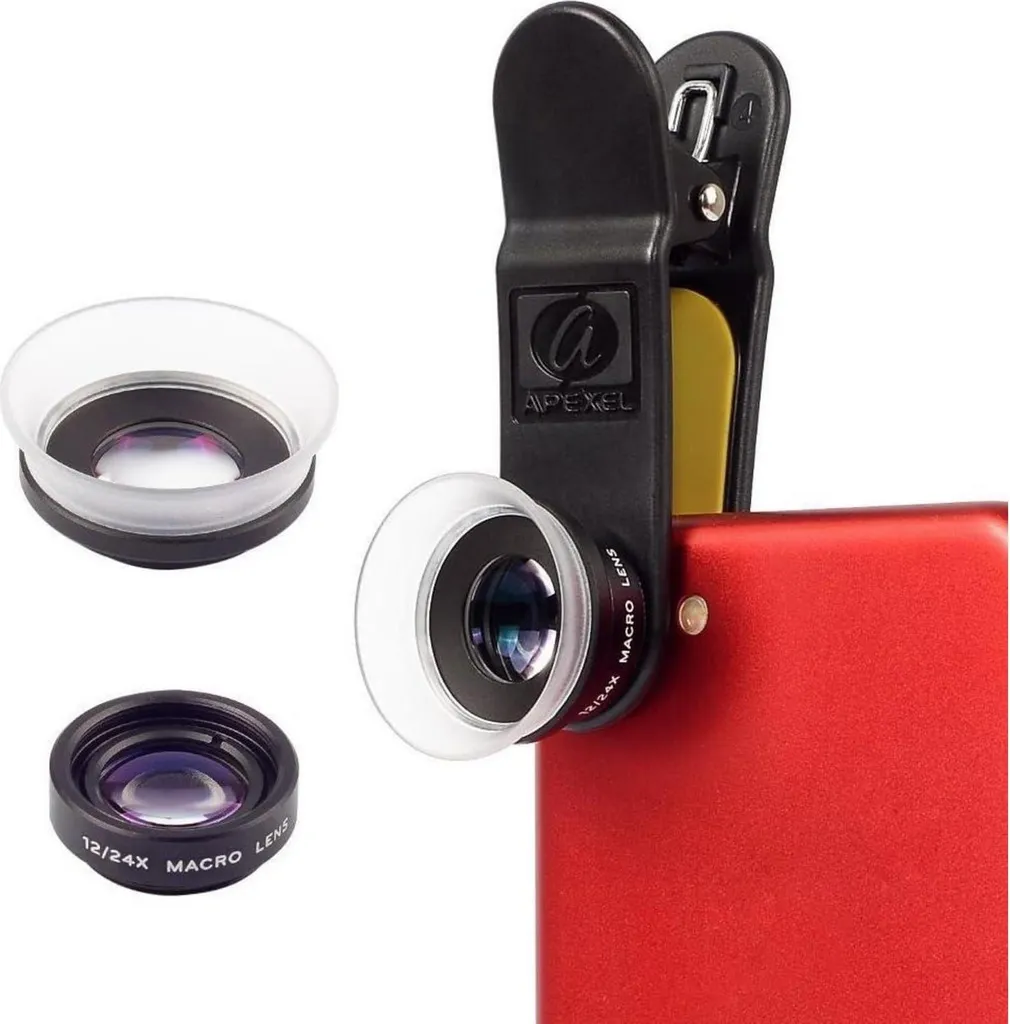 Lentille Macro Smartphone 12X 24X Compatible iPhone et Galaxy Note