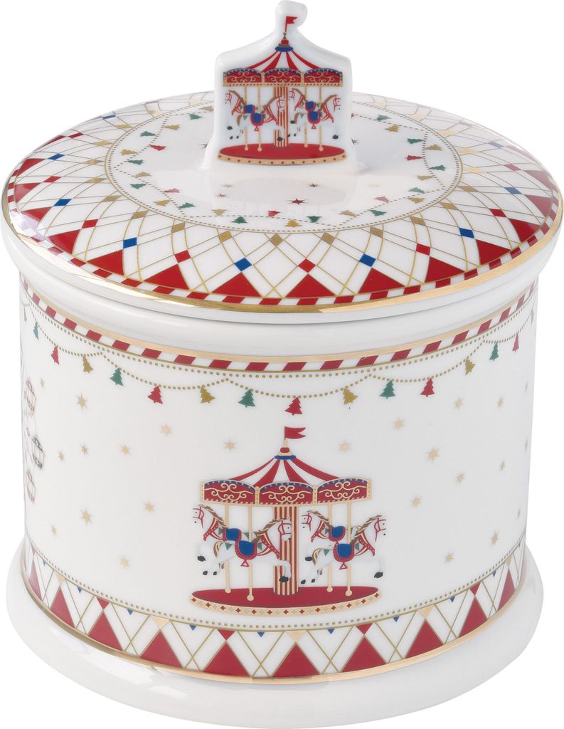 Keksdose Christmas Wonderland rund H16,5cm Porzellan Gebäckdose Weihnachten
