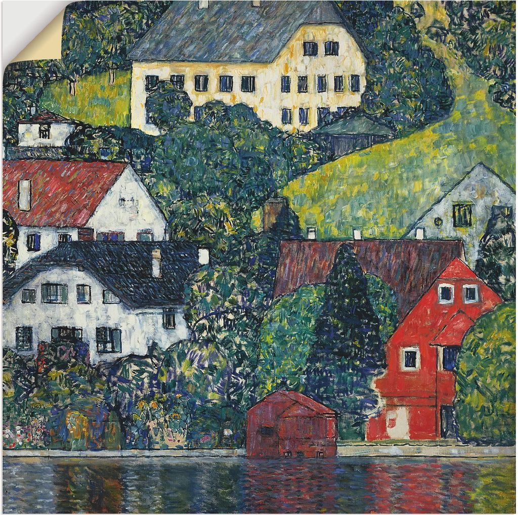 ARTland Wandbild, selbstklebend Unterach am Attersee. Um 1916 Größe: 50x50 cm