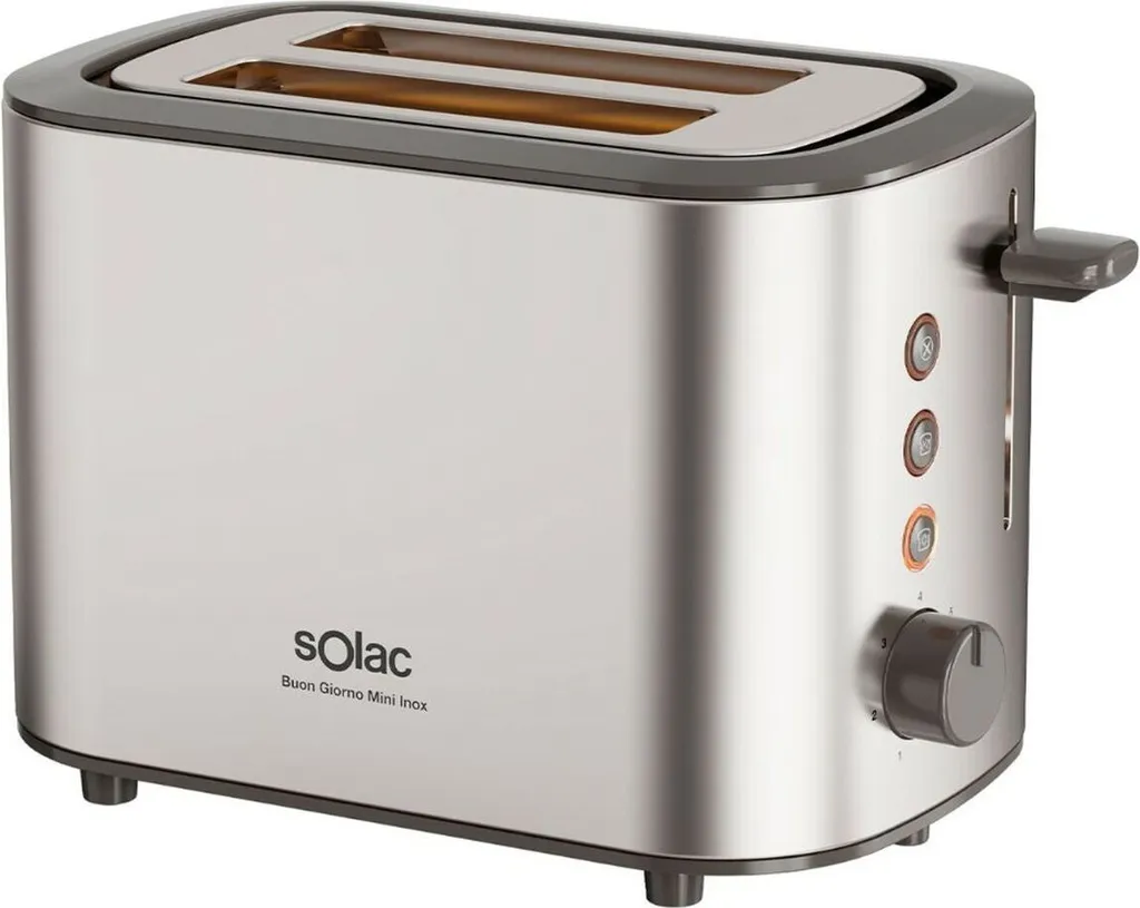 Grille-pain 2 fentes Inox Solac anti-traces pour un dorage homogène