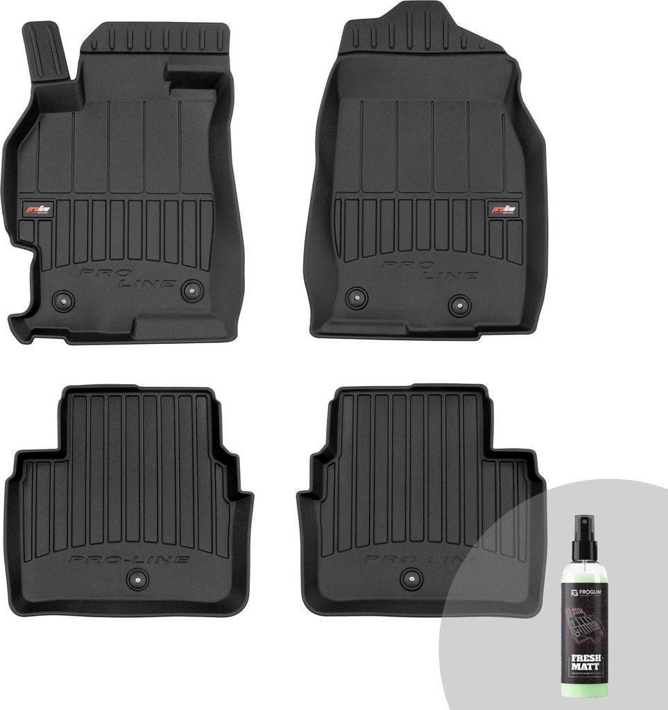 FROGUM ProLine 3D Gummimatten Exklusiven Auto Fußmatten Autofussmatten für Mazda 6 II 2007-2012