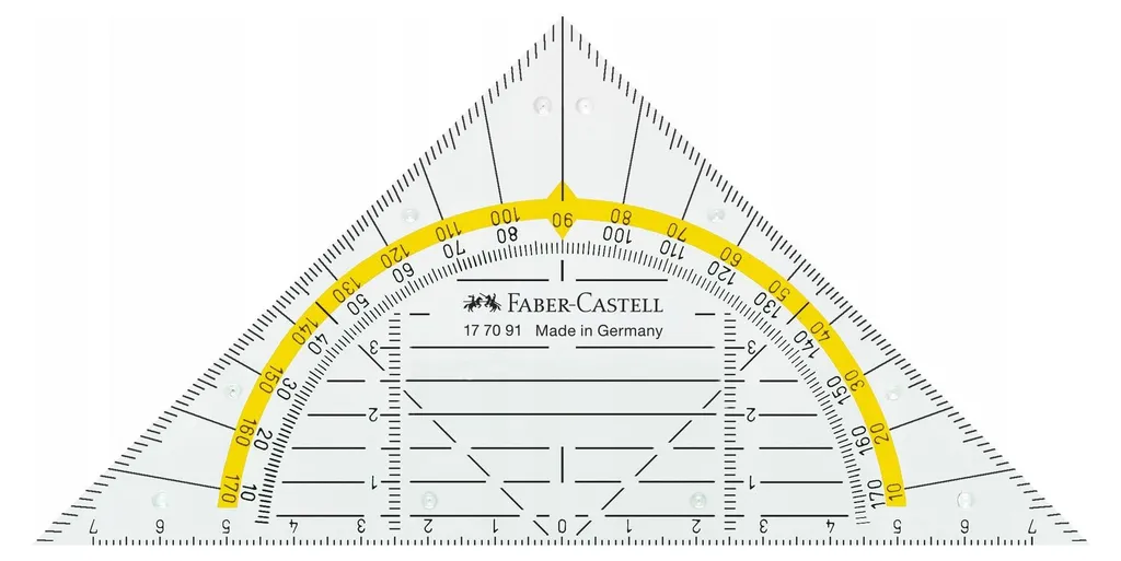 Équerre géométrique transparente 14cm Faber-Castell incassable - 5