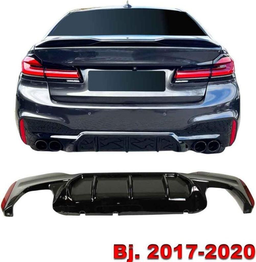 Heckeinsatz Diffusor schwarz glänzend Performance paßt für Produktbild 