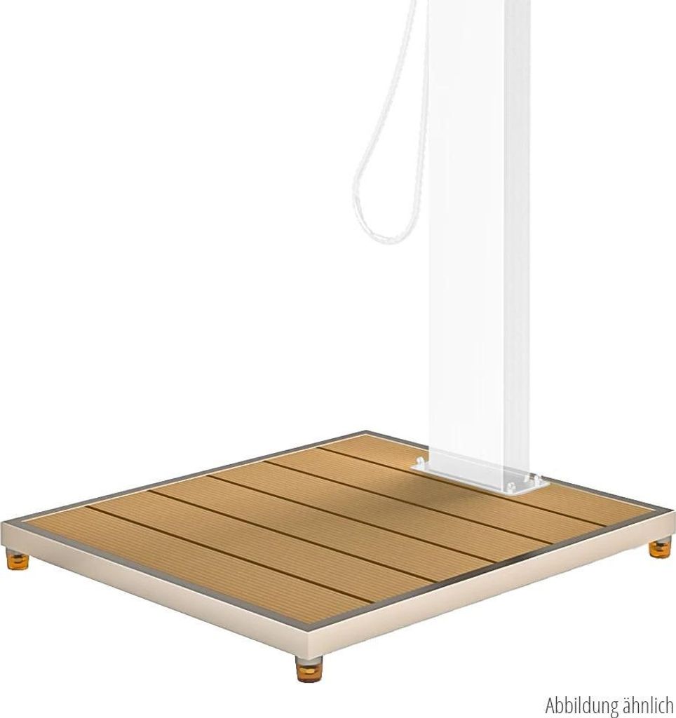 IDEAL WPC Bodenplatte | 840 x 750 mm | Hellbraun