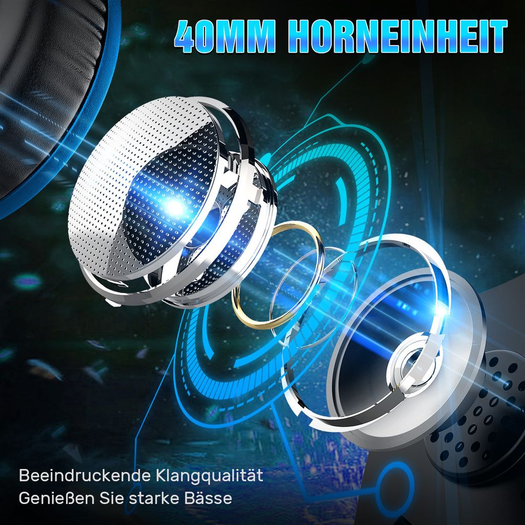 7MAGIC Gaming-Headset für PS4, PS5 PC, Xbox One, iPod, Produktbild 4