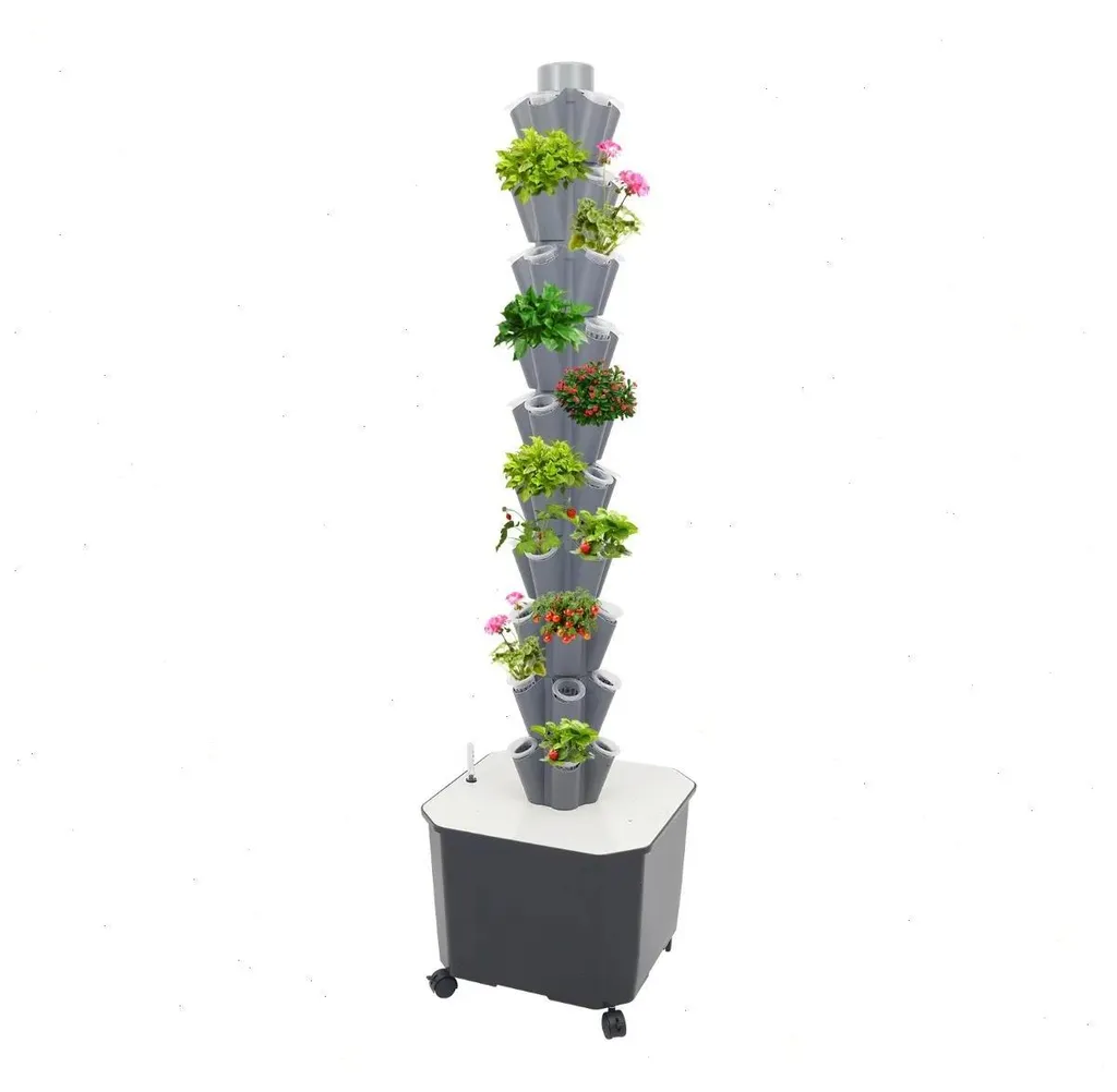 Kit hydroponique vertical automatique pour cultiver sans jardin gris