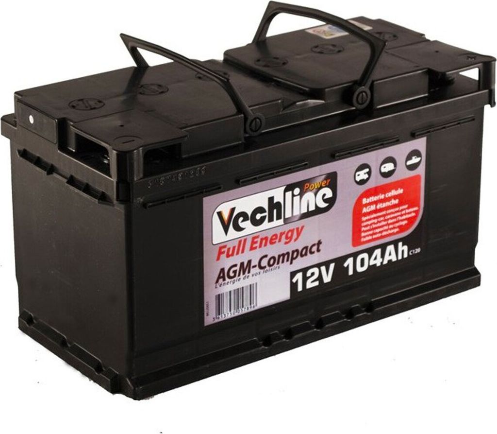 AGM Compact Batterie 100Ah 12V Autobatterie passend für Fiat Ducato, Wohnmobil