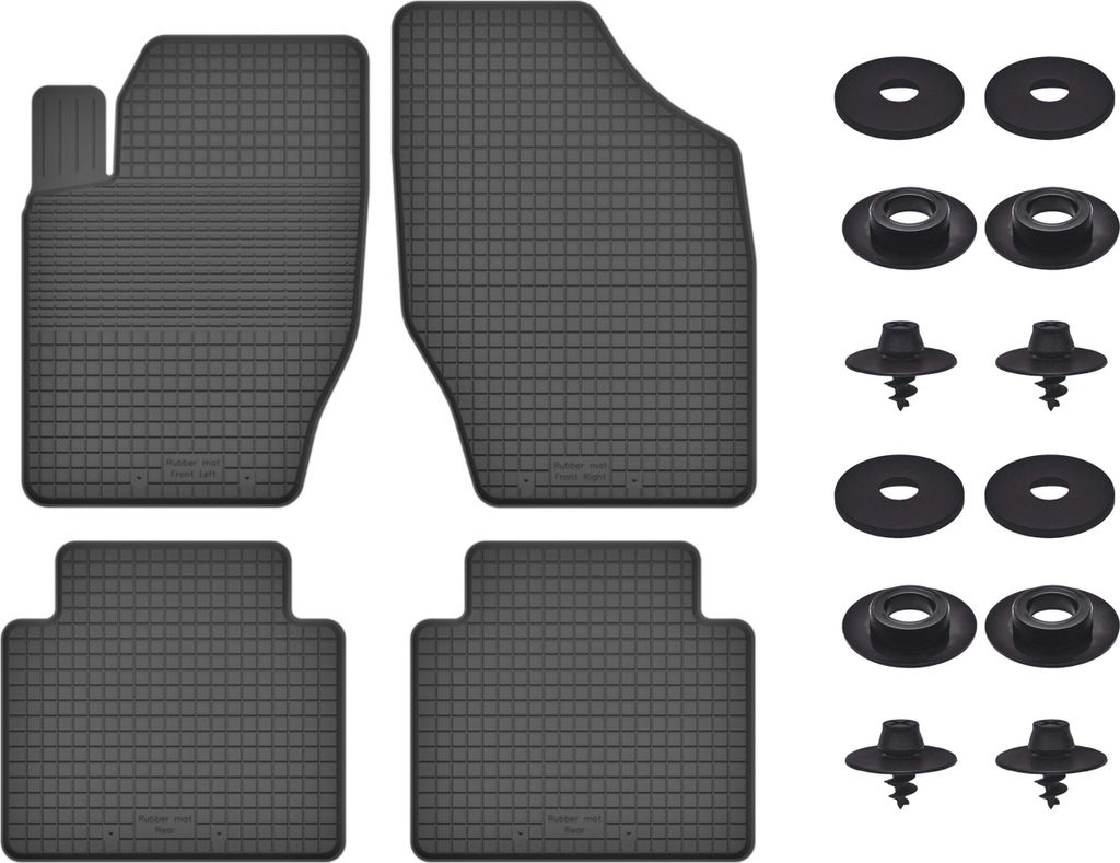 Gummimatten Mit Stoppern Für: Honda Concerto (1988-1994) Schwarz Set