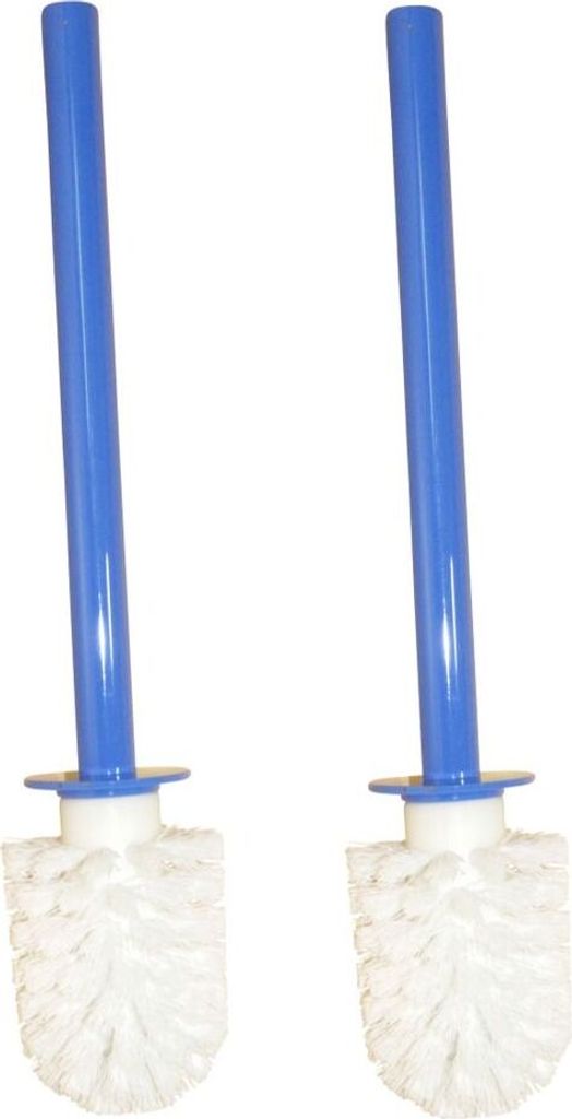 Sanwood 2er Set Aurora Aqua 7382494 Toilettenbürste Weiß Bürstenkopf mit Acryl Griff Klobürste - Ersatztoilettenbürste - Ersatzklobürste