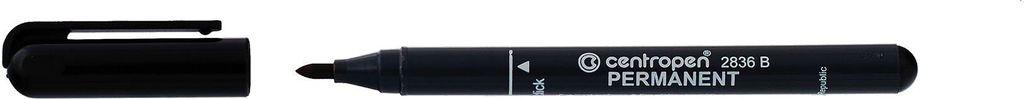 Centropen, Marker 2836, schwarz, 10 Stück, 2mm, auf Produktbild 