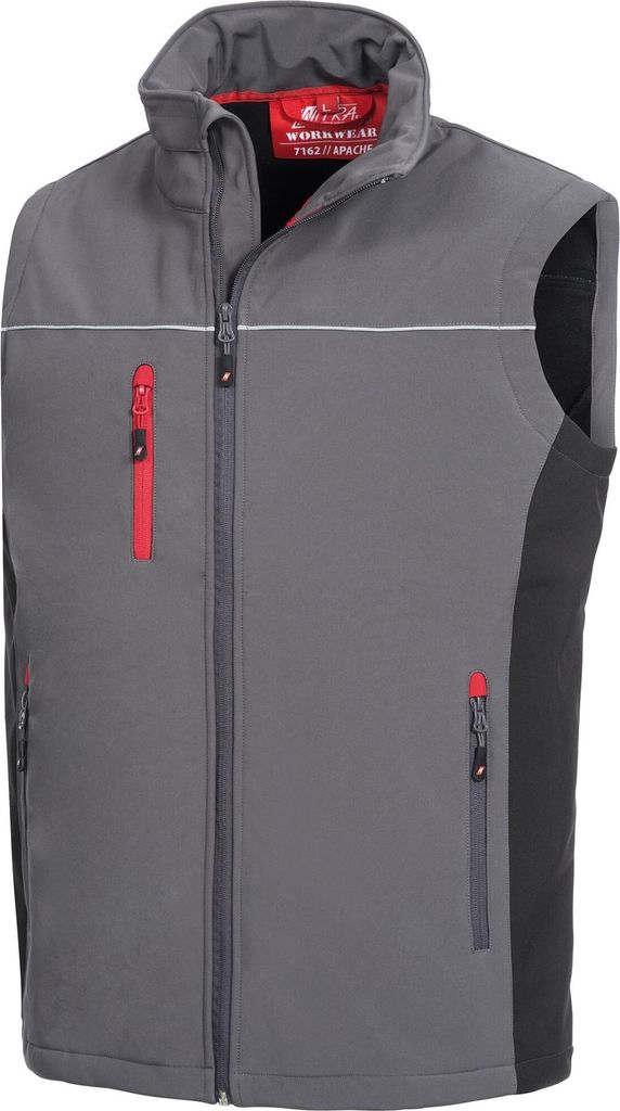 Nitras Safety Nitras Softshellweste Motion Tex Light Softshellweste Größe. XL Motion Tex hellgrau sw