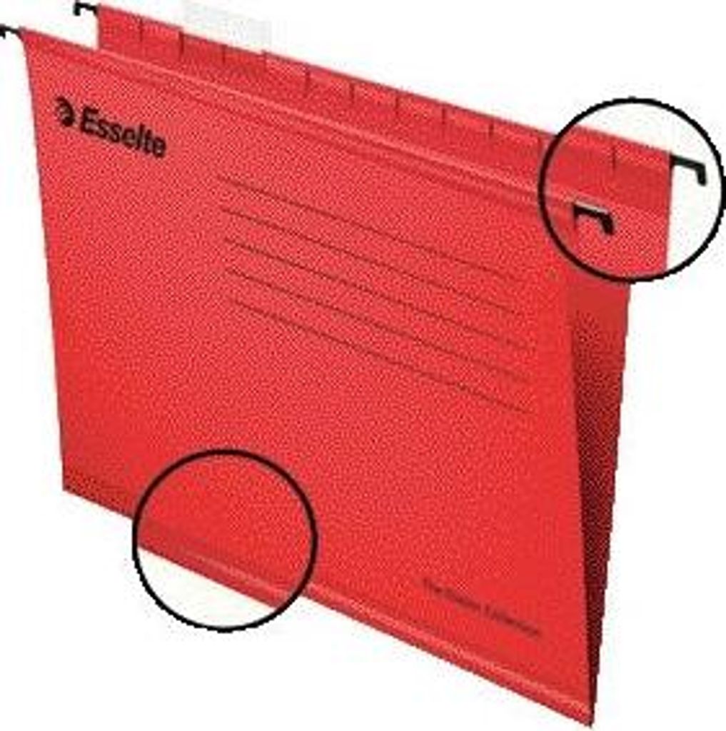 Esselte - Hängemappe Classic Folio V-Boden 382x240mm rot | 25 Stück