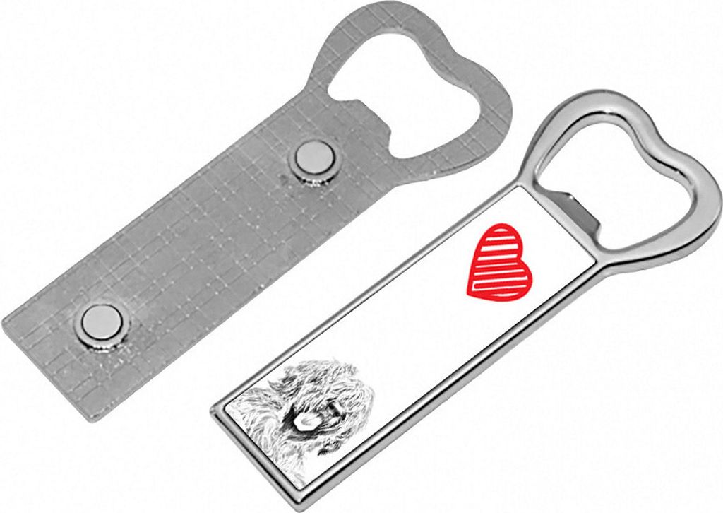 Briard, Berger de Brie - Flaschenöffner mit Hund, personalisierter Flaschenöffner für den Kühlschrank, ein einzigartiges Geschenk für Männer ...