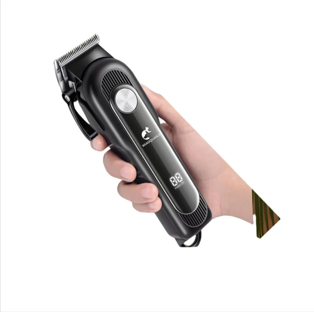 INF Tondeuse Chien Noire : Écran LED et Lames Acier - Modèle INF-V10