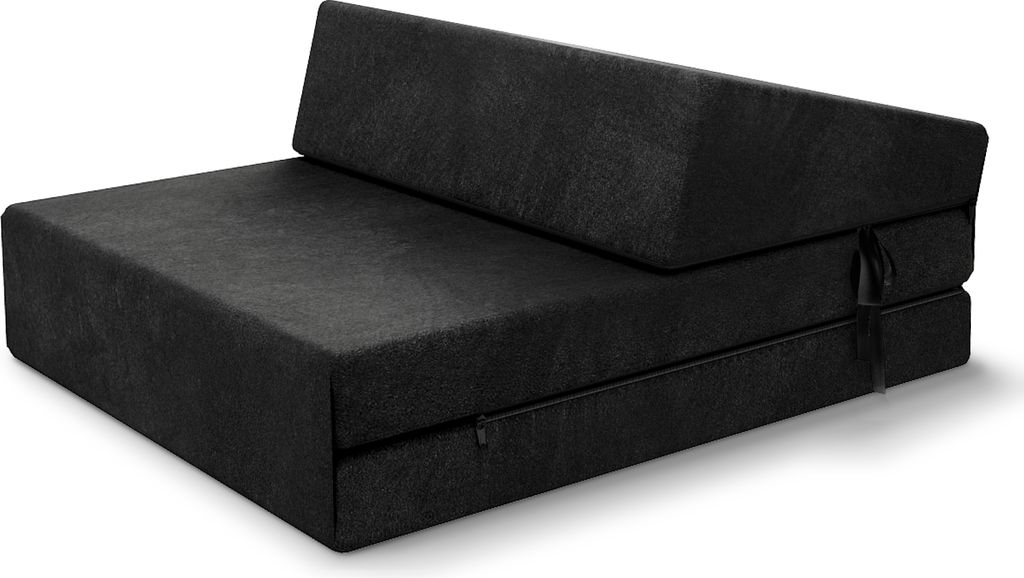 Klappmatratze 70x200 cm Futonsofa SUZI MINI Kaltschaum Polyurethan Höhe ca. 9 cm Trinity Schwarz