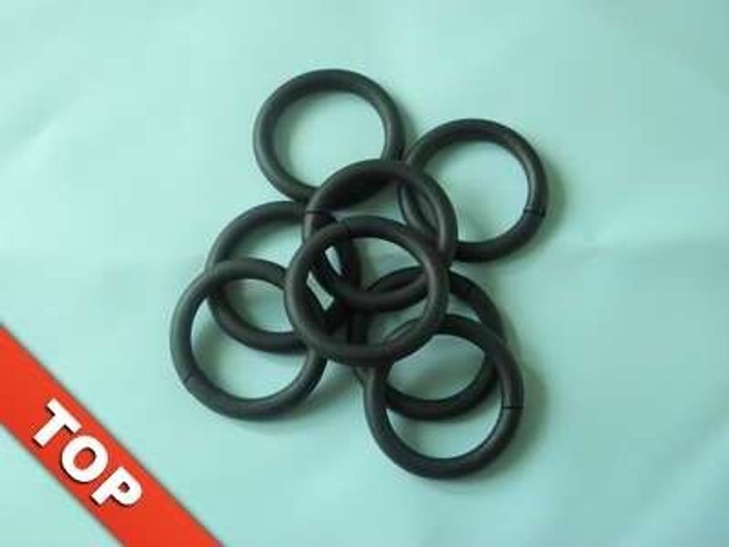 14 Stück Duschringe Duschvorhangringe Farbe schwarz Produktbild 