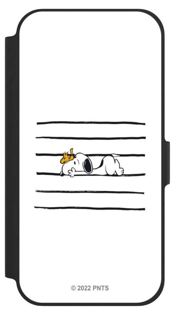 NIVOCASE Klapphülle für Apple iPhone 12 Handyhülle aus Kunst Leder NIVOflip schwarz Hund Peanuts Snoopy