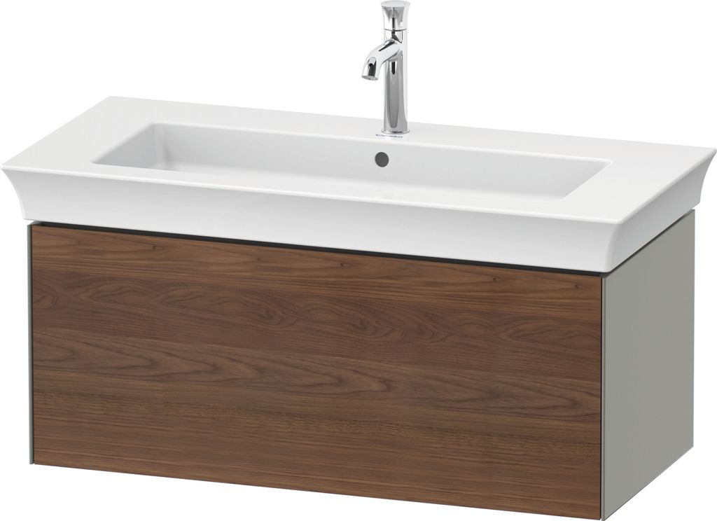Duravit White Tulip, Waschtischunterbau wandhängend, Breite 984 x Tiefe 458mm, mit 1x Auszug, mit Tip-on Technik, WT424207792