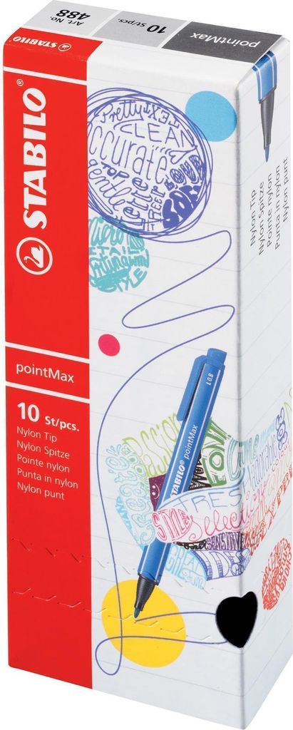 STABILO pointMax, Hellgrau, Medium, Hellgrau, Rund, Tinte Produktbild 