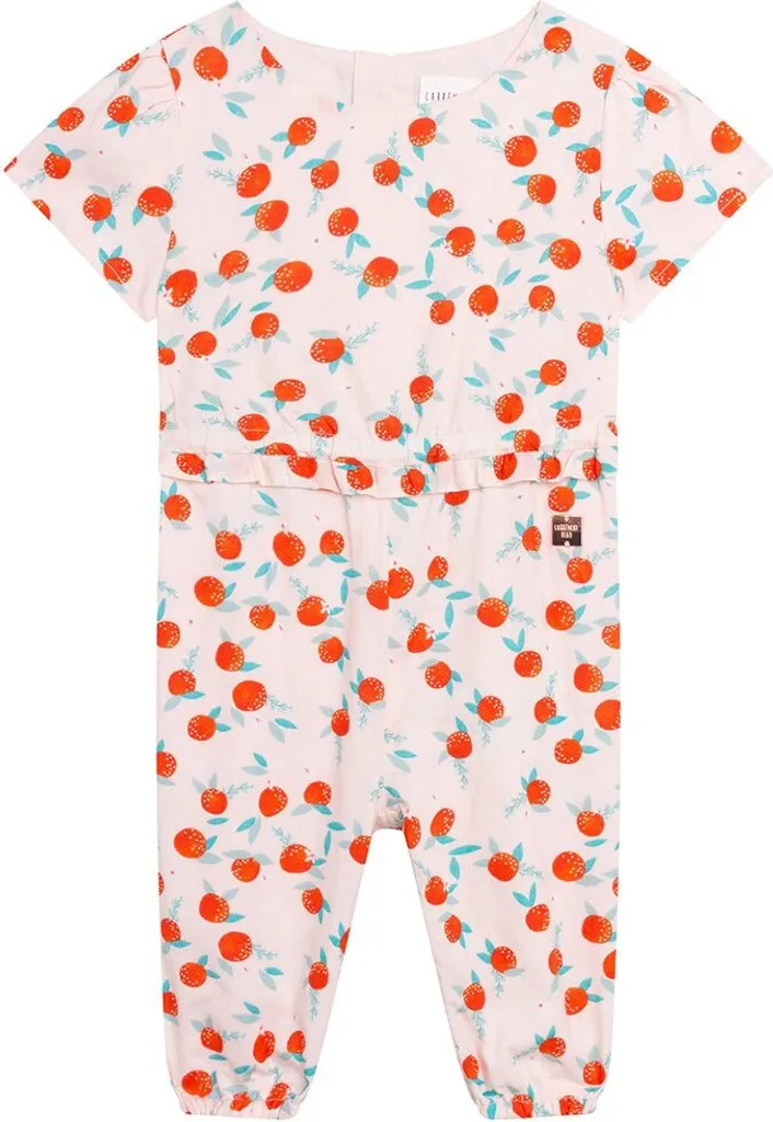 Barboteuse d'Été pour Bébé Fille - Combinaison Rose en Coton 12 Mois