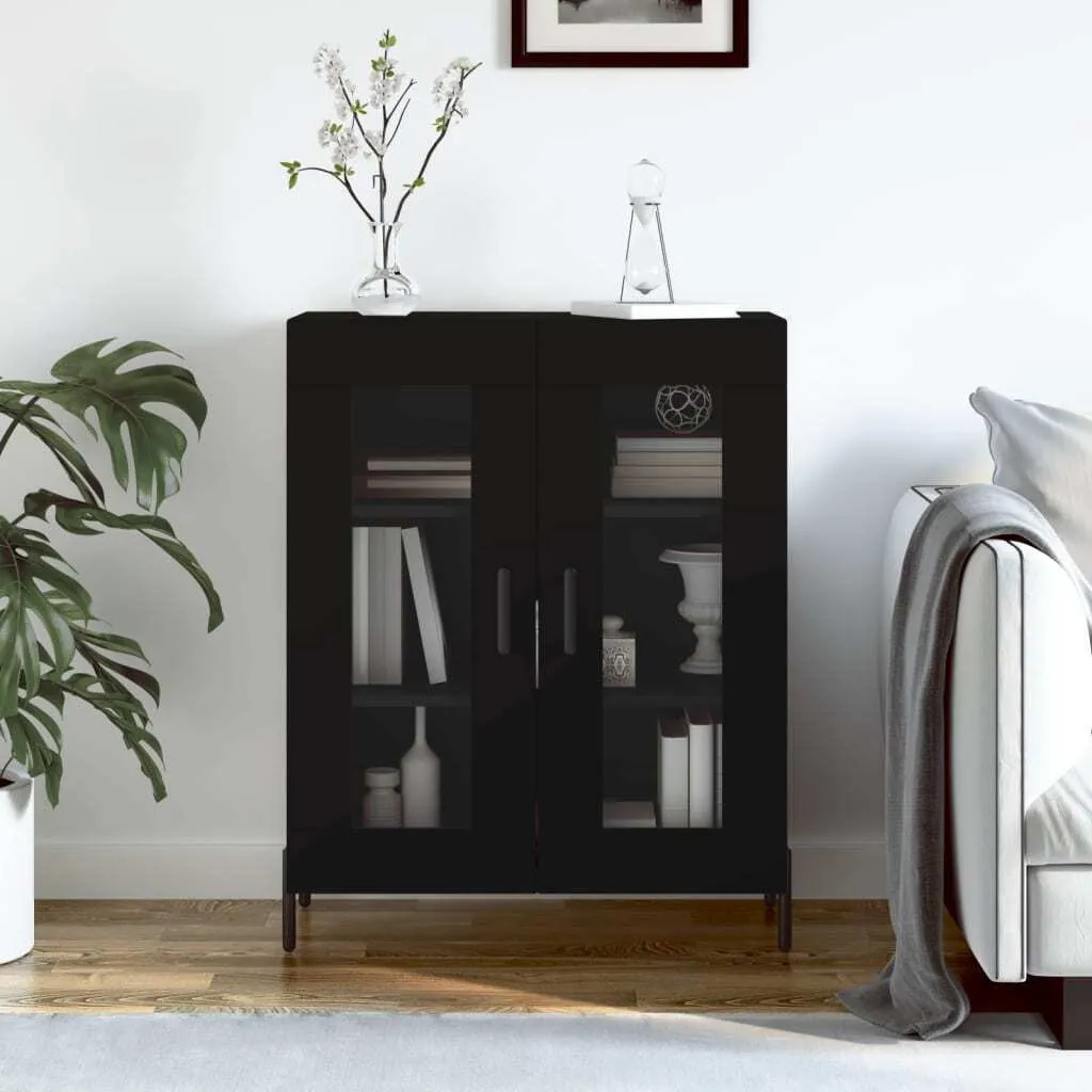 Mobile Credenza Nera 69,5 cm Maison Exclusive | Organizer Legno 34x90