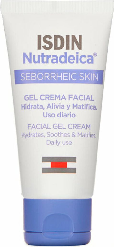 A product shot of a tube of facial gel cream.