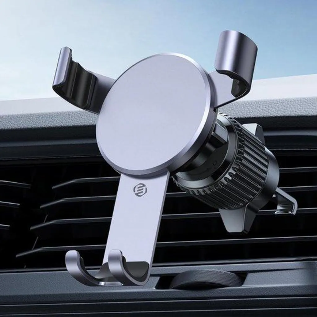 Support mobile voiture noir avec fixation stable pour téléphone et GPS
