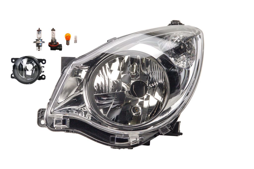 Johns, Scheinwerfer Halogen passend für Opel Agila B 09/2007 - ab H4 Li.+Nebel+Leuchtm. 4709126 8200074008 6202E1 00006202E1 6710027 0000620639 62...