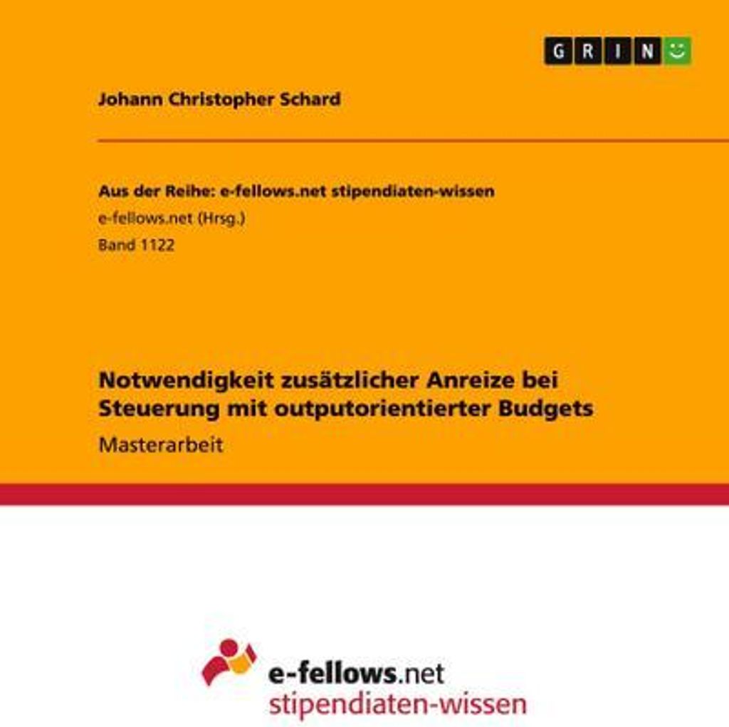 Notwendigkeit zusätzlicher Anreize bei Steuerung mit outputorientierter Budgets