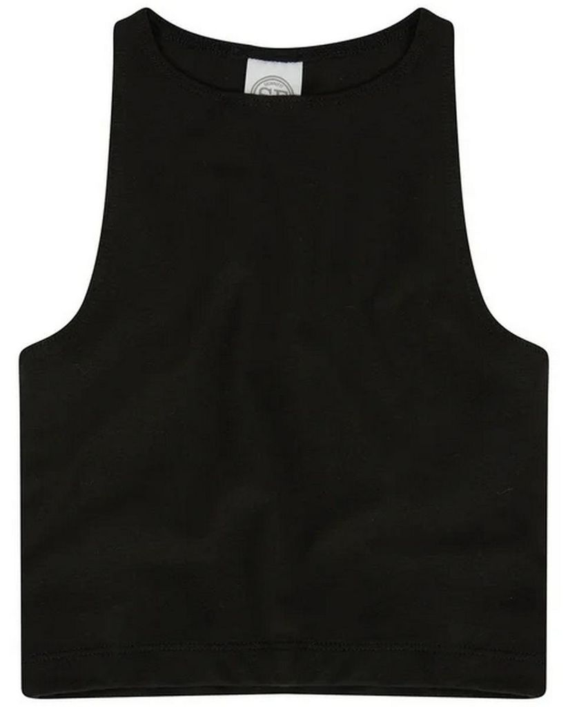 SF Minni - Kurzes Top für Mädchen LT5295 (116) (Schwarz)