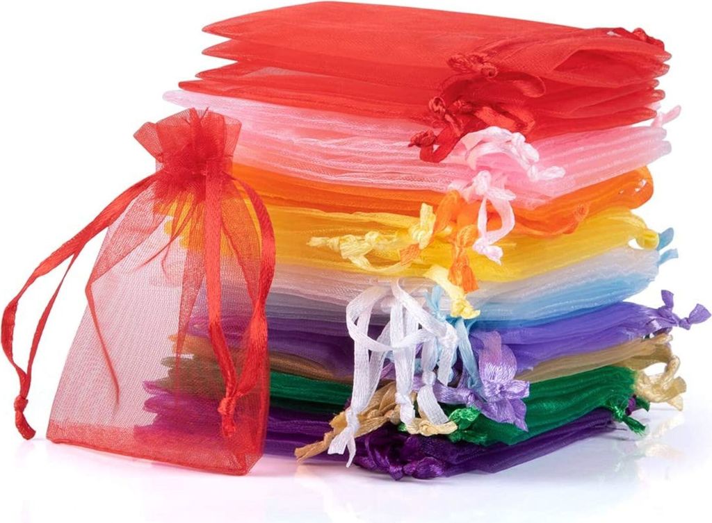 Balení 100 ks Organzové sáčky 7 x 9 cm Organzové sáčky Obrázek produktu 