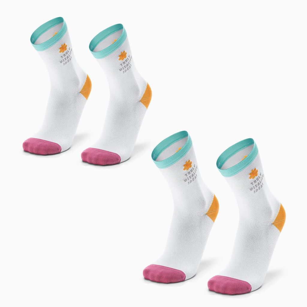 ROCKBROS TVI 2 paar Fahrradsocken für Damen Radsocken für Radsport Weiß 02 M