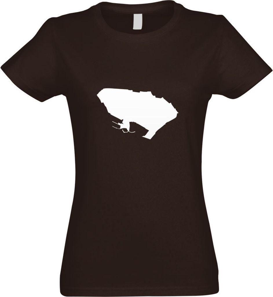 Kiwistar - T-Shirt tailliert - Damen - Chocolate - Deutschland - Binneninsel - Lindau - mit Motiv Bedruckt - Funshirt Design - Sport - Freizeit - D...